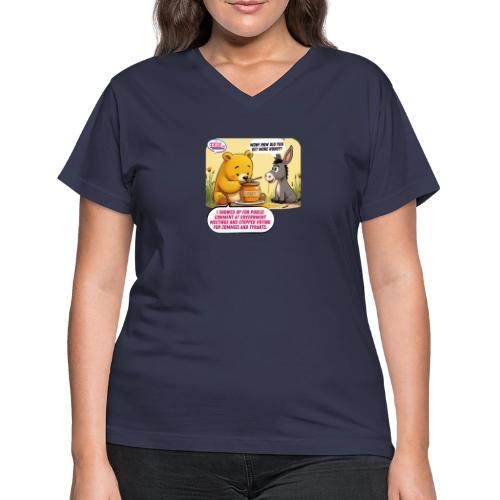 Honey Bear - Fire Tyrants - Women's V-Neck T-Shirt