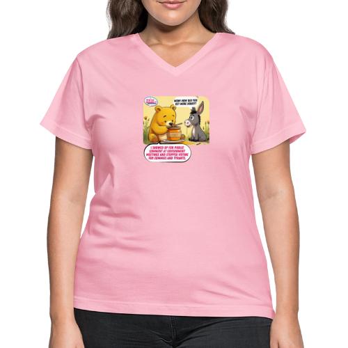 Honey Bear - Fire Tyrants - Women's V-Neck T-Shirt