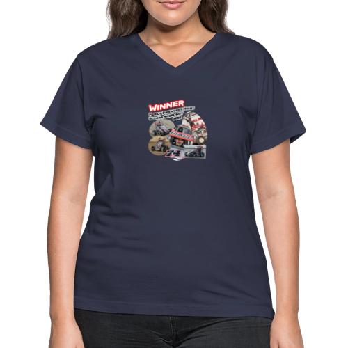 Luke Hall - Eldora Speedway FFN#1 Design 2 - Women's V-Neck T-Shirt