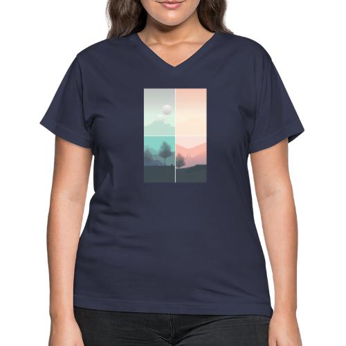 Travelling through the ages - Women's V-Neck T-Shirt