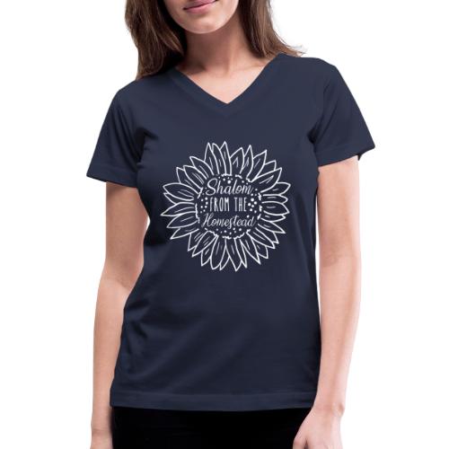 Shalom from the Homestead - Women's V-Neck T-Shirt