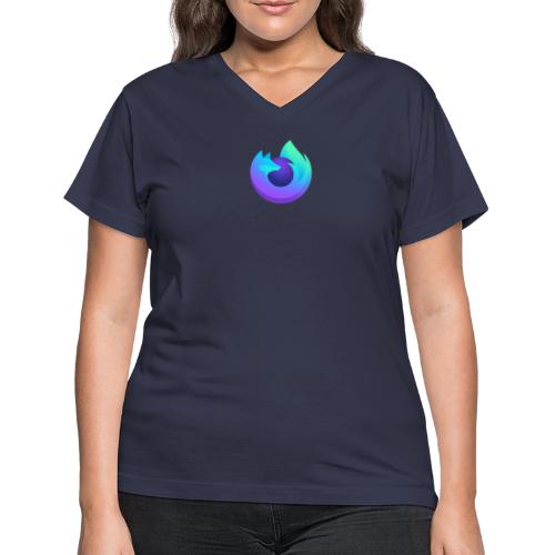 Firefox Browser Nightly Icon Logo - Women's V-Neck T-Shirt