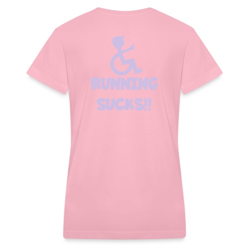 Running sucks for wheelchair users - Women's V-Neck T-Shirt