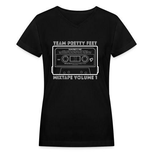 Team Pretty Feet™ Mixtape Volume 1 - Women's V-Neck T-Shirt
