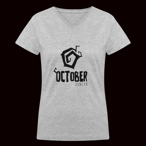 October Duncan2 01 png - Women's V-Neck T-Shirt