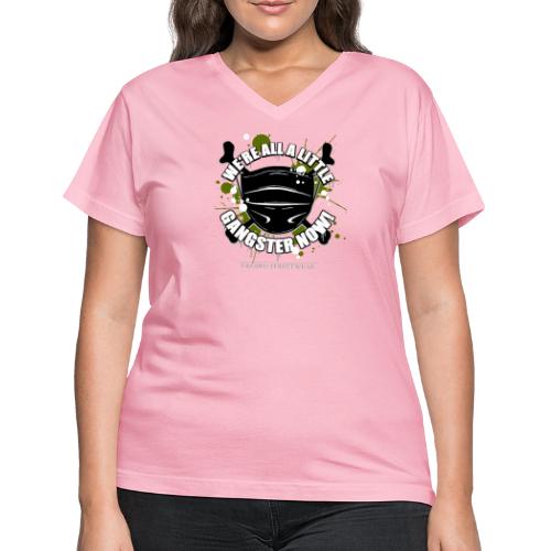 Covid Gangster - Women's V-Neck T-Shirt