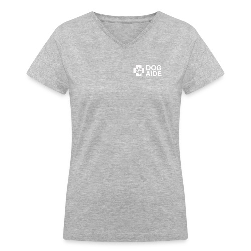 DA Logo White - Women's V-Neck T-Shirt