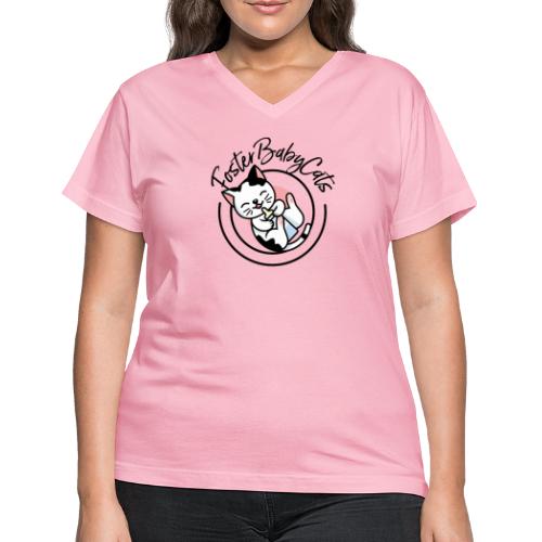 FosterBabyCats Logo - Women's V-Neck T-Shirt