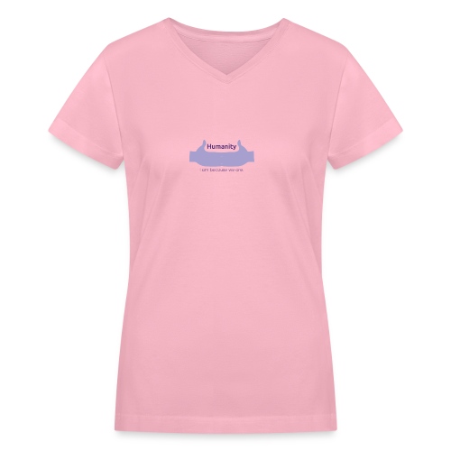 HumanityViolet - Women's V-Neck T-Shirt