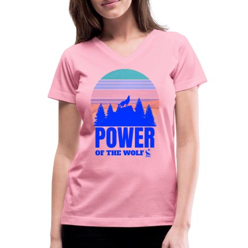 Power Of The Wolf - Women's V-Neck T-Shirt