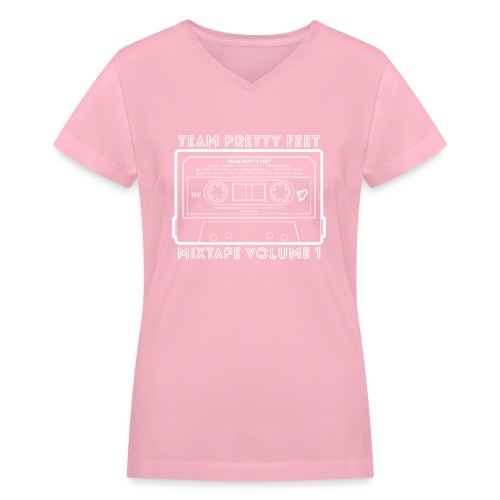 Team Pretty Feet™ Mixtape Volume 1 - Women's V-Neck T-Shirt