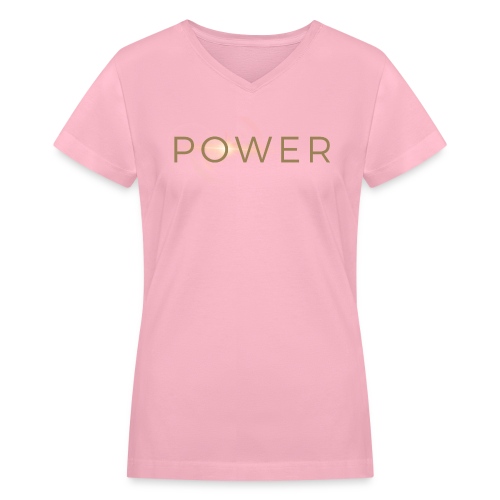Power - Gold - Women's V-Neck T-Shirt