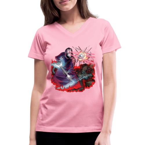 Shredding Death - Women's V-Neck T-Shirt
