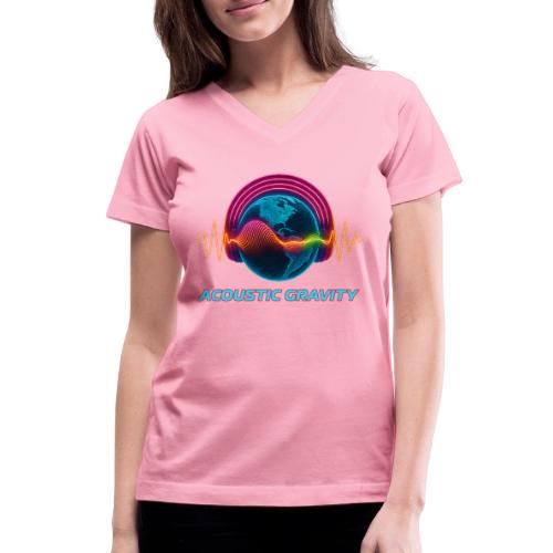 Earth's Headphones - Women's V-Neck T-Shirt