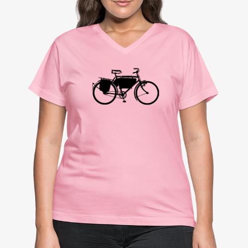swiss_army_bike_bw - Women's V-Neck T-Shirt