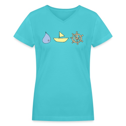Drop, ship, dharma - Women's V-Neck T-Shirt