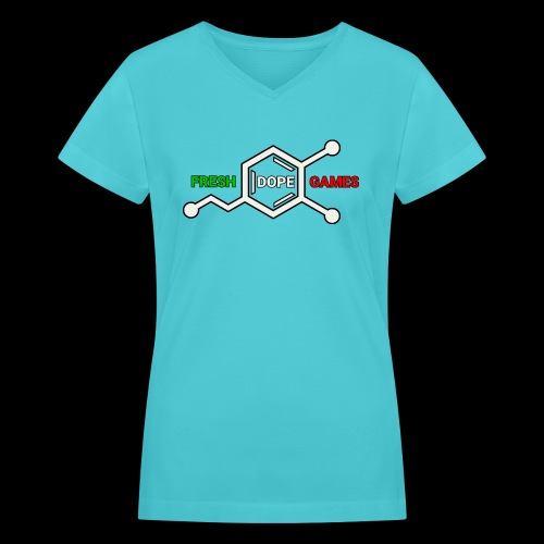 Fresh Dope Games Logo - Women's V-Neck T-Shirt