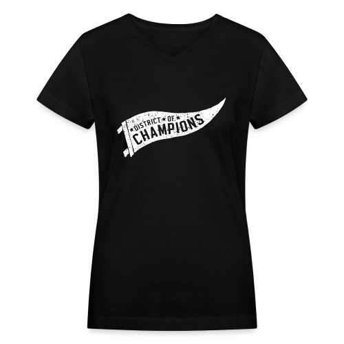 District of Champions Pennant - Women's V-Neck T-Shirt