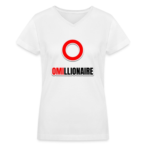 Omillionaire Red Circle - Women's V-Neck T-Shirt
