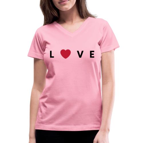 Love - Women's V-Neck T-Shirt