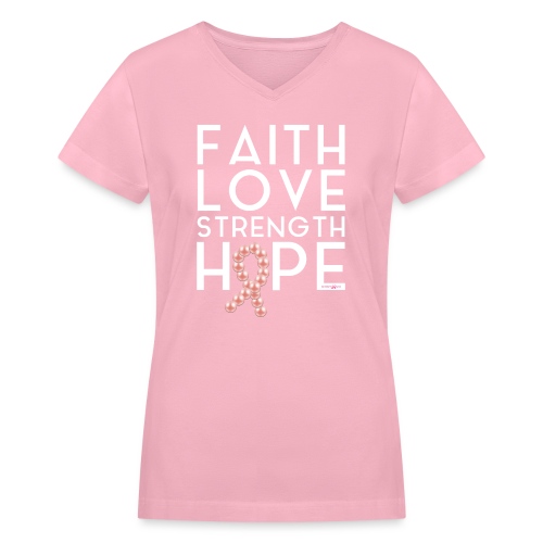 Faith Love Strength Hope - Women's V-Neck T-Shirt