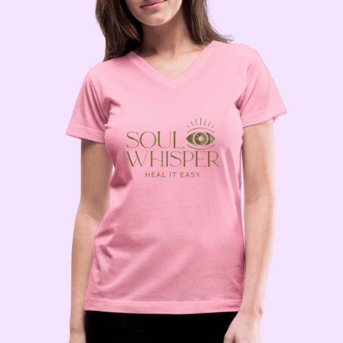 Soul Whisper - Metallic Design - Women's V-Neck T-Shirt