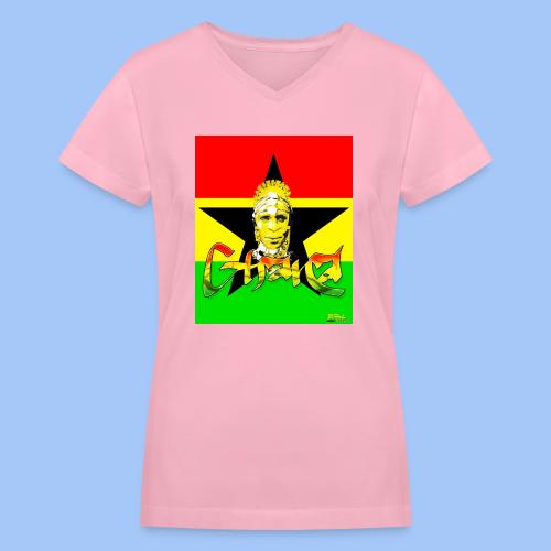GHANA - Women's V-Neck T-Shirt