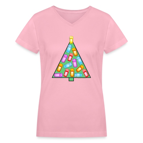 GPS Christmas Tree - Women's V-Neck T-Shirt