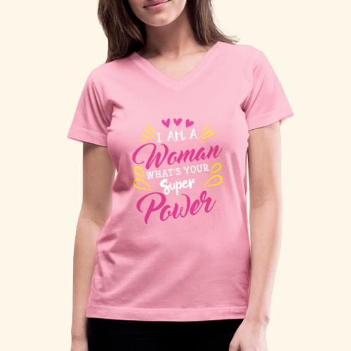 woman - Women's V-Neck T-Shirt