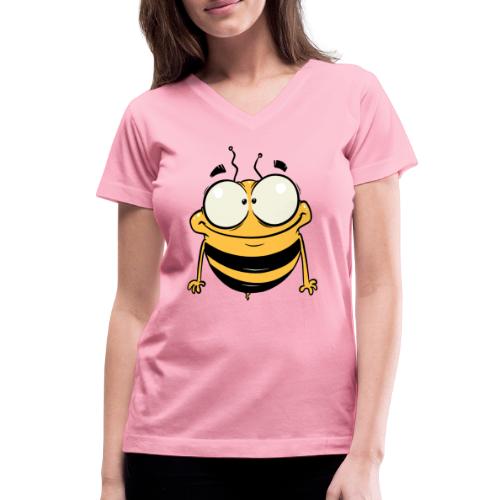 Happy bee - Women's V-Neck T-Shirt