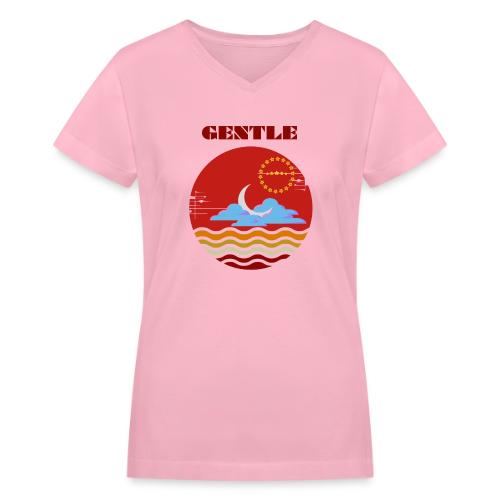 Classic Retro Sunset - Women's V-Neck T-Shirt