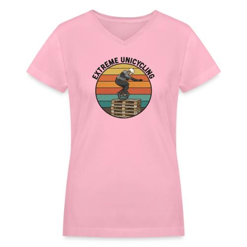 Extreme Unicycles - Women's V-Neck T-Shirt
