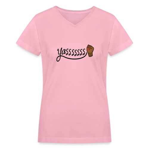yass black - Women's V-Neck T-Shirt