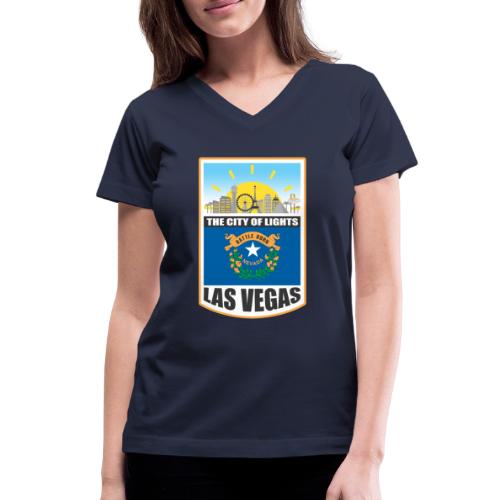 Las Vegas - Nevada - The city of light! - Women's V-Neck T-Shirt