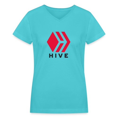 Hive Text - Women's V-Neck T-Shirt