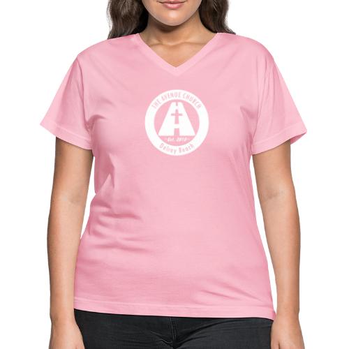 Avenue Church Seal, White - Women's V-Neck T-Shirt
