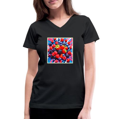 Berrylicious Burst Delight - Women's V-Neck T-Shirt