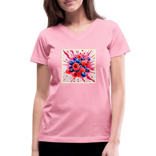 Summer Berry Sensation - Women's V-Neck T-Shirt