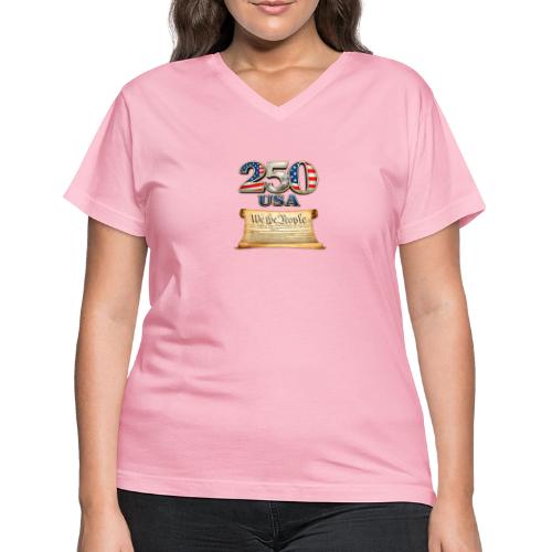 250th anniversary celebration of America - Women's V-Neck T-Shirt
