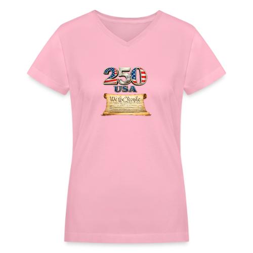 250th anniversary celebration of America - Women's V-Neck T-Shirt