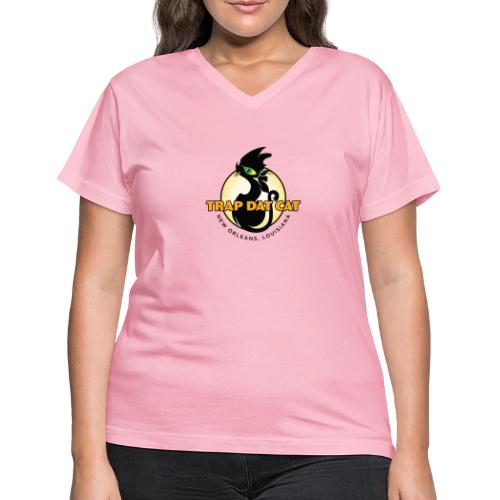Trap Dat Cat Official Logo - Women's V-Neck T-Shirt