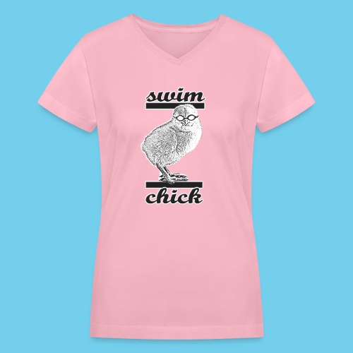 Swim chick - Women's V-Neck T-Shirt