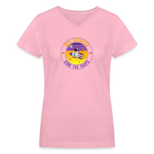 Sink the Ships | Wes Spencer Crypto - Women's V-Neck T-Shirt