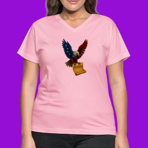 Bill of Rights Bald Eagle - Women's V-Neck T-Shirt