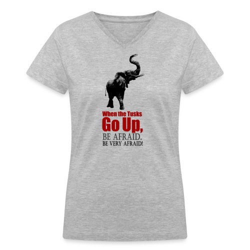 When the trunk goes up Be - Women's V-Neck T-Shirt