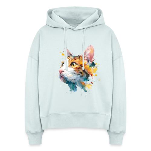 Cat: Feline Ink Burst - Stanley/Stella Nora Women's Organic Hoodie