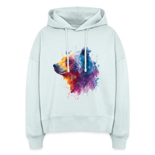 Watercolor Bear Portrait - Stanley/Stella Nora Women's Organic Hoodie