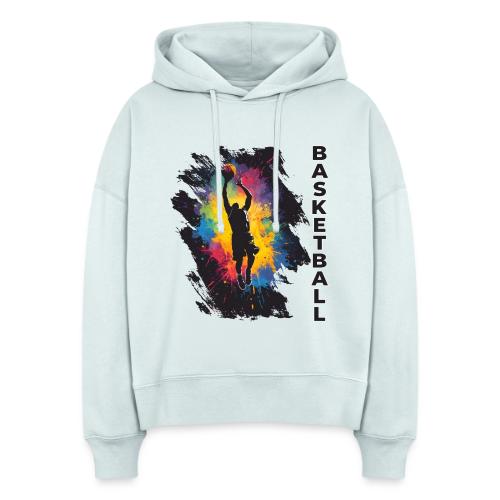 High Energy Basketball Paint Splatter Art - Stanley/Stella Nora Women's Organic Hoodie