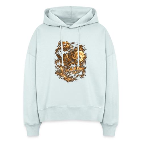 Pit Bull Howling Moon Fantasy Forest Tee - Stanley/Stella Nora Women's Organic Hoodie