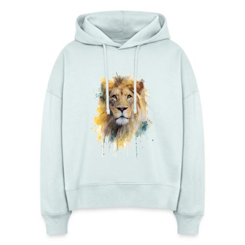 Watercolor Lion Portrait - Stanley/Stella Nora Women's Organic Hoodie